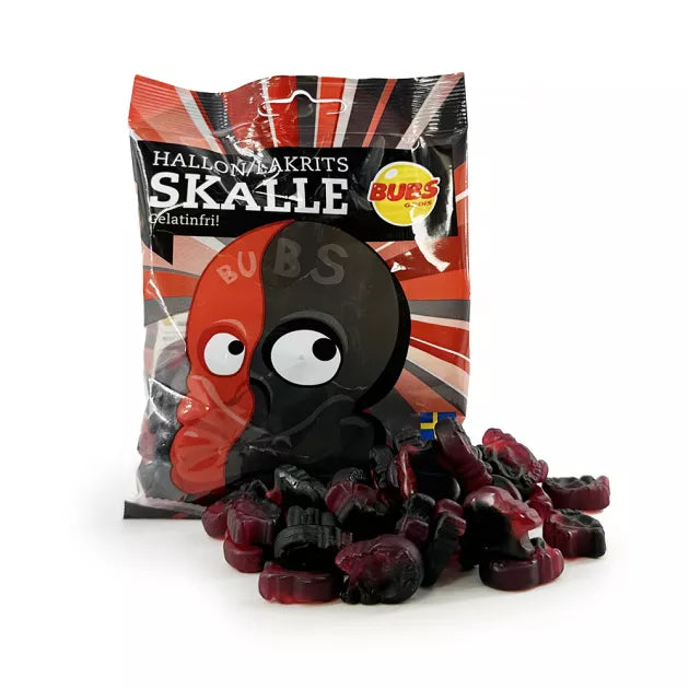 BUBS RASPBERRY LIQUORICE SKULL